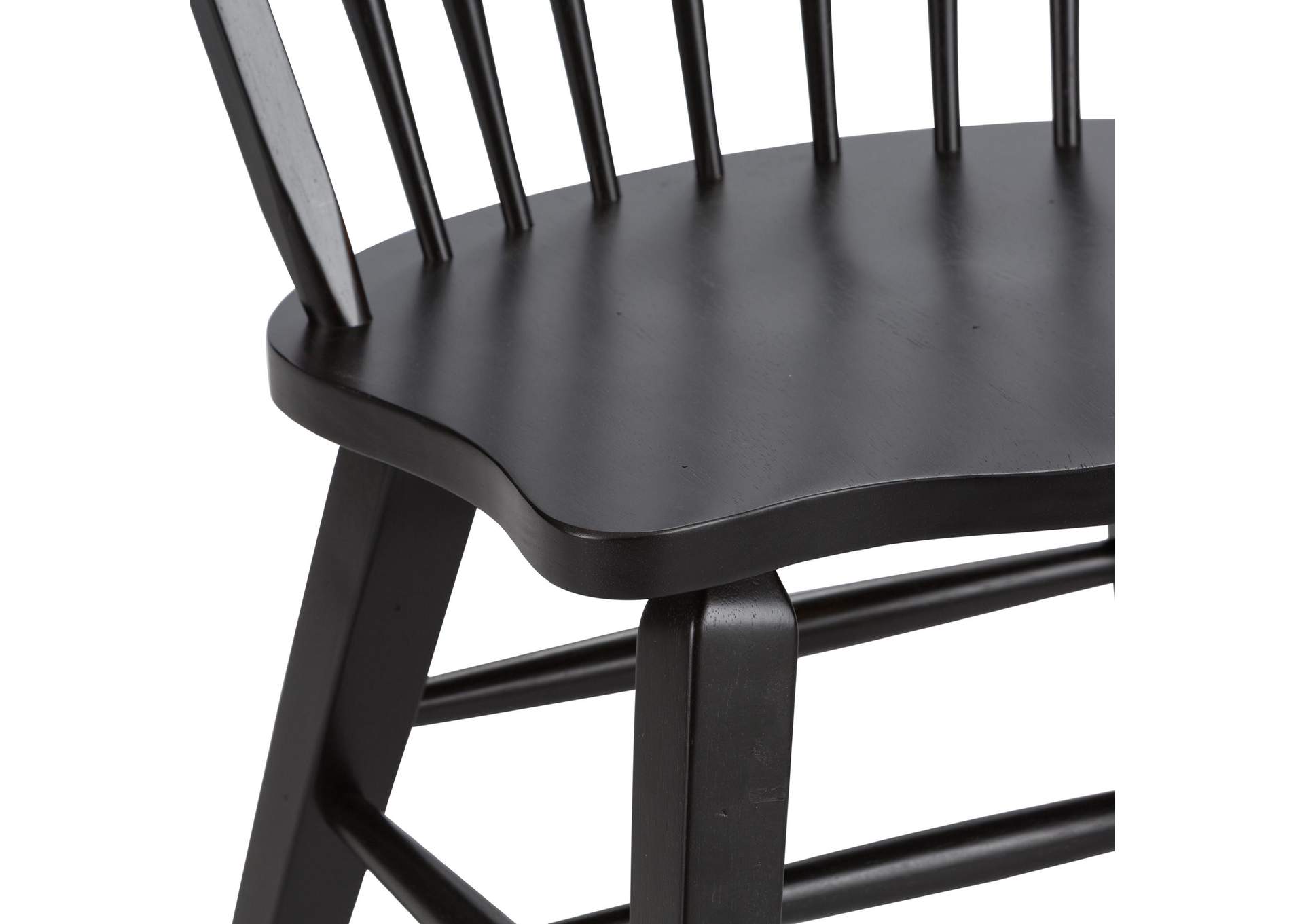 Hearthstone Ridge Windsor Back Side Chair - Black,Liberty