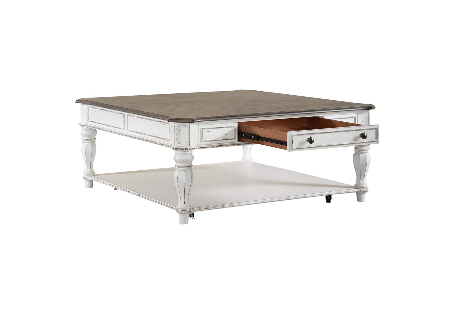 Magnolia Manor Oversized Square Cocktail Table,Liberty