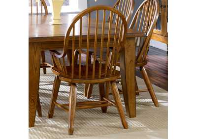 Image for Treasures Bow Back Arm Chair - Oak