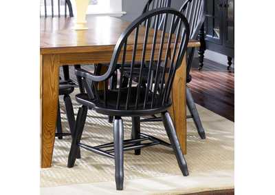 Image for Treasures Bow Back Arm Chair - Black
