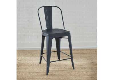 Image for Bow Back Counter Chair- Navy
