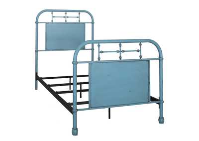 Image for Vintage Series Twin Metal Bed - Blue