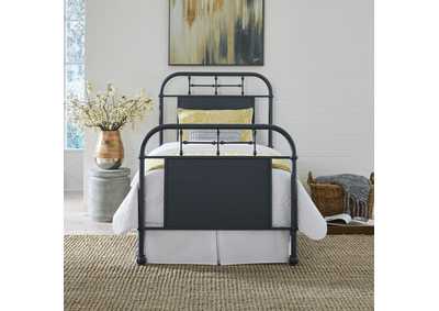 Image for Vintage Series Distressed Metal Twin Bed - Navy