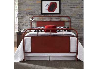 Image for Queen Metal Bed - Red