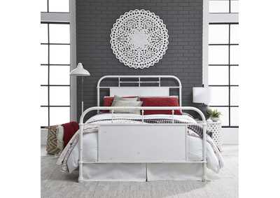 Image for Vintage Series King Metal Bed - Antique White