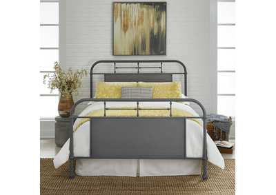 Image for King Metal Bed - Grey