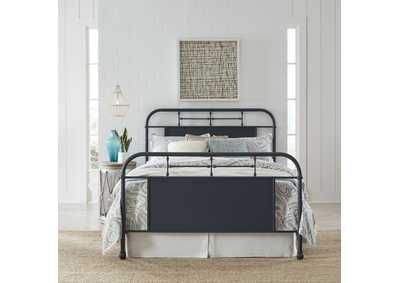 Image for Vintage Series King Metal Bed- Navy