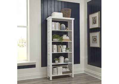Image for Trellis Lane Weathered White Accent Bookcase