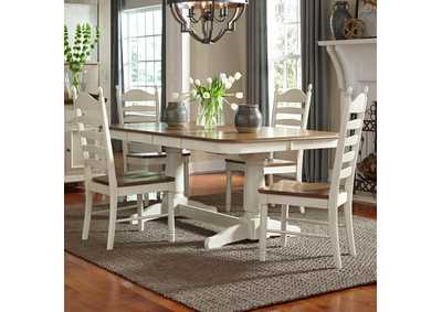 Image for Springfield 5 Piece Double Pedestal Table Set