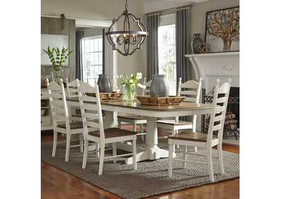 Image for Springfield 7 Piece Double Pedestal Table Set