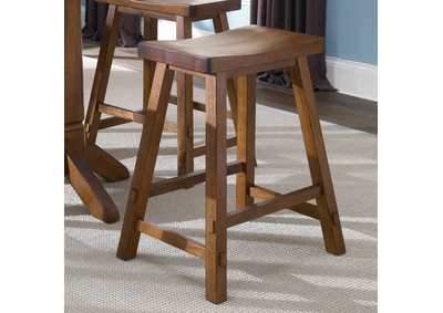 Image for Creations 24 Inch Sawhorse Counter Stool - Tobacco (RTA)
