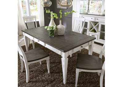 Image for Allyson Park Wirebrushed White 5 Piece Rectangular Dining Room Set