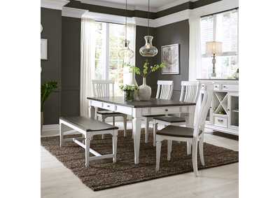 Image for Allyson Park Wirebrushed White 6 Piece Rectangular Dining Room Set