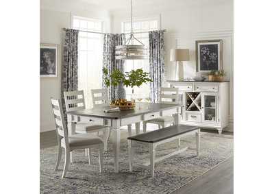 Image for Allyson Park Wirebrushed White Opt 6 Piece Rectangular Dining Room Set