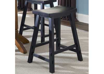 Image for 24 Inch Sawhorse Counter Stool - Black