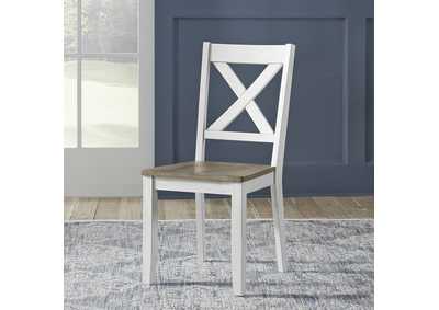 Image for X Back Side Chair- White