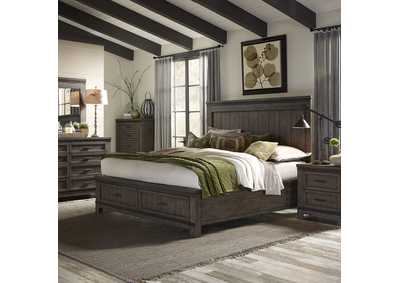 Image for Thornwood Hills Rock Beaten Gray California King Storage Bed, Dresser & Mirror, Chest, Nightstand