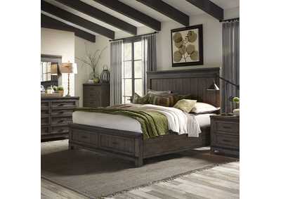 Image for Thornwood Hills Rock Beaten Gray California King Storage Bed, Dresser & Mirror, Nightstand
