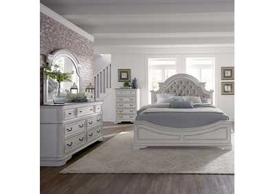 Image for Magnolia Manor Queen Upholstered Bed, Dresser & Mirror, Chest