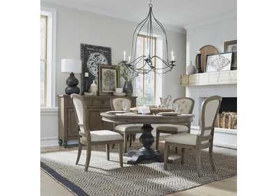 Image for Americana Farmhouse Optional 5 Piece Pedestal Table Set