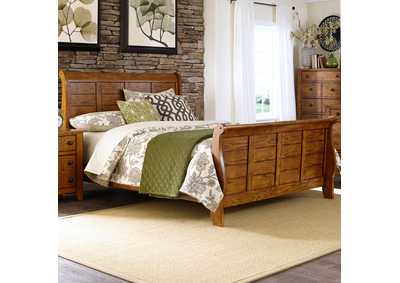 Image for Grandpas Cabin Queen Sleigh Bed