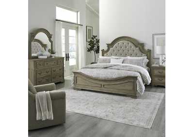 Image for Magnolia Manor King Upholstered Bed, Dresser & Mirror, Nightstand