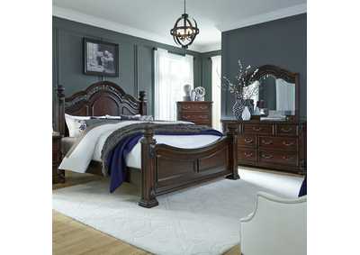 Image for Messina Estates King Poster Bed, Dresser & Mirror