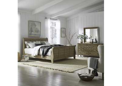 Image for Grandpas Cabin King Sleigh Bed, Dresser & Mirror