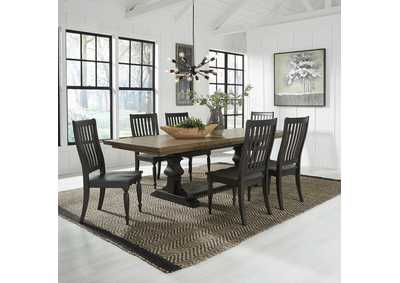Image for Harvest Home 7 Piece Trestle Table Set