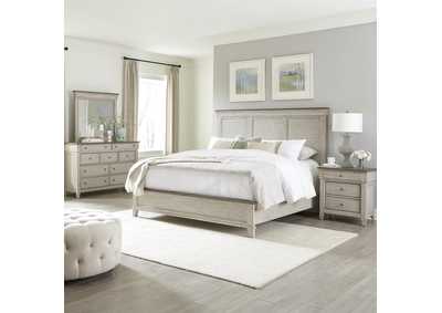 Ivy Hollow King Panel Bed, Dresser & Mirror, Nightstand