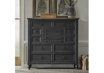 Image for Americana Farmhouse 12 Drawer Chesser - Black