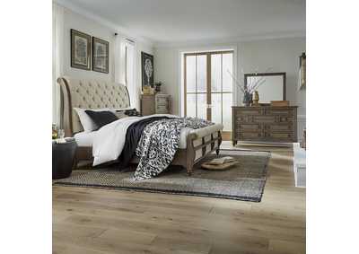 Image for Americana Farmhouse King Sleigh Bed, Dresser & Mirror, Chest