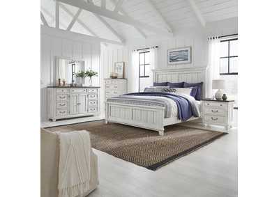 Image for River Place King Panel Bed, Dresser & Mirror, Chest, Nightstand