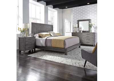 Image for Modern Farmhouse King Platform Bed, Dresser & Mirror, Nightstand