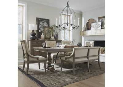 Image for Americana Farmhouse 6 Piece Trestle Table Set