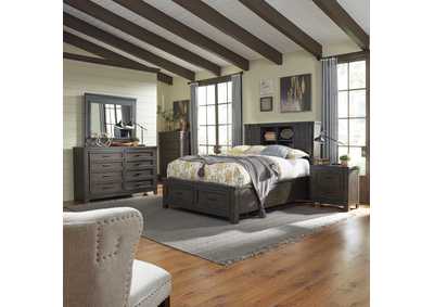 Image for Thornwood Hills King Bookcase Bed, Dresser & Mirror, Chest, Nightstand
