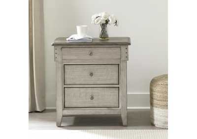 Ivy Hollow 3 Drawer Nightstand with Charging Station