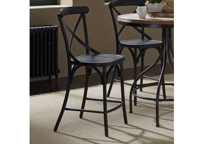 Vintage Series X Back Counter Chair - Black