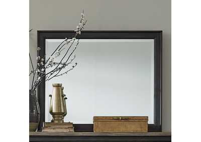 Image for Americana Farmhouse Landscape Mirror - Black