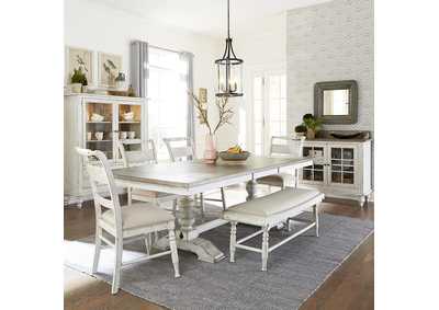 Image for Whitney 6 Piece Trestle Table Set