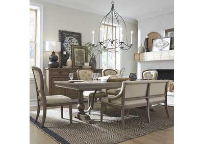 Image for Americana Farmhouse Optional 6 Piece Trestle Table Set