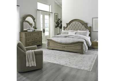 Image for Magnolia Manor King Upholstered Bed, Dresser & Mirror