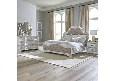 Image for Magnolia Manor Opt Queen Upholstered Bed, Dresser & Mirror, Nightstand