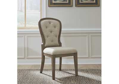 Image for Americana Farmhouse Upholstered Tufted Back Side Chair