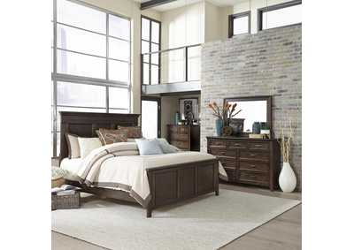 Image for Saddlebrook King Panel Bed, Dresser & Mirror, Chest