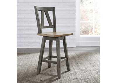 Image for Lindsey Farm Counter Height Swivel Chair (RTA)