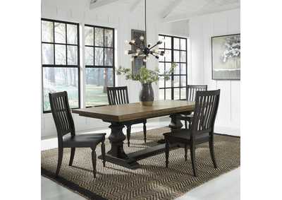 Image for Harvest Home 5 Piece Trestle Table Set