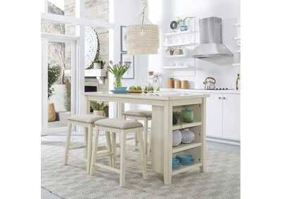Image for Brook Creek 5 Piece Counter Set - White