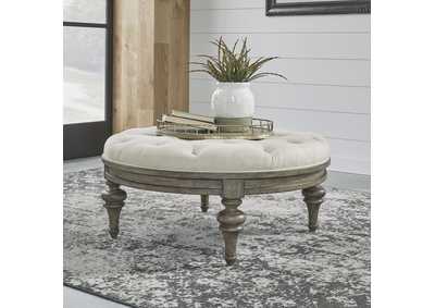 Image for Americana Farmhouse Round Cocktail Ottoman