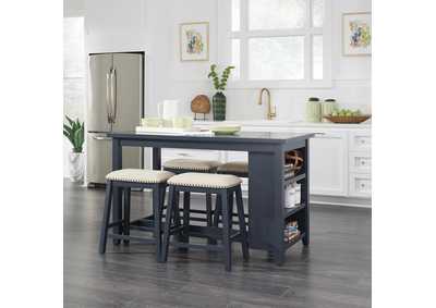 Image for Brook Creek 5 Pc Counter Set - Navy